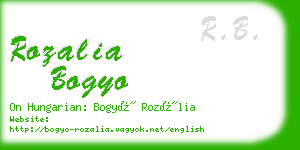 rozalia bogyo business card